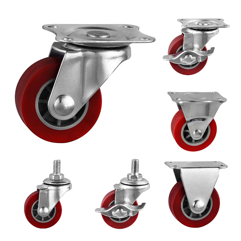 Let toldhylle Maroon Pu Wheels
