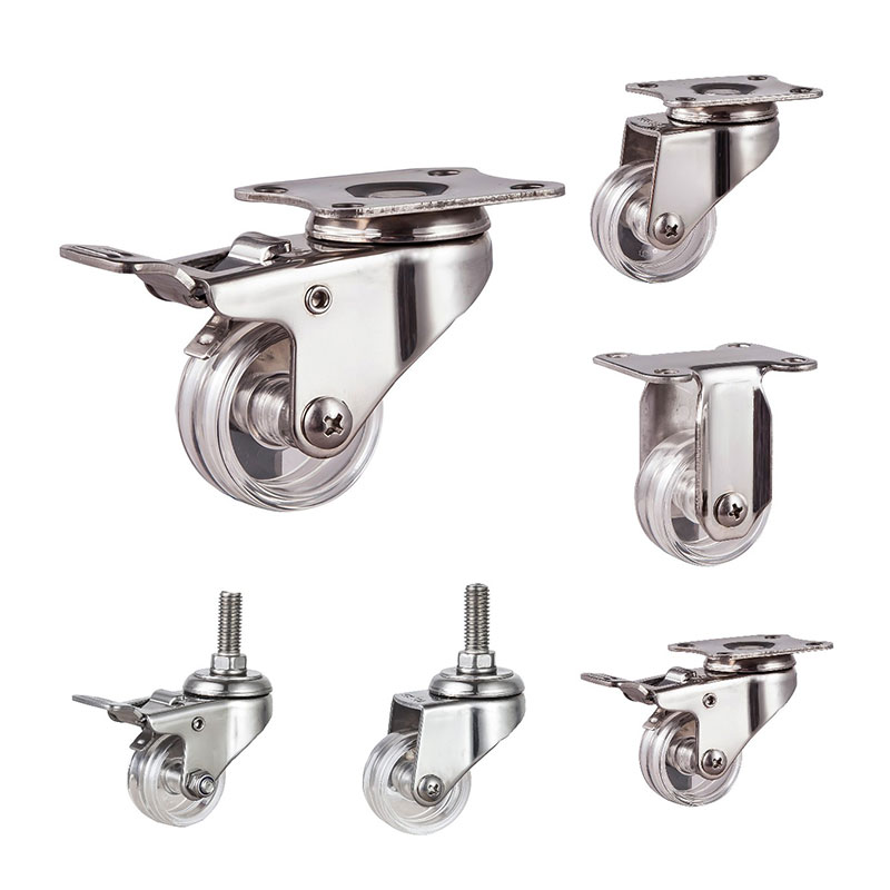 SUS304 Light Duty -hjul med pchjul