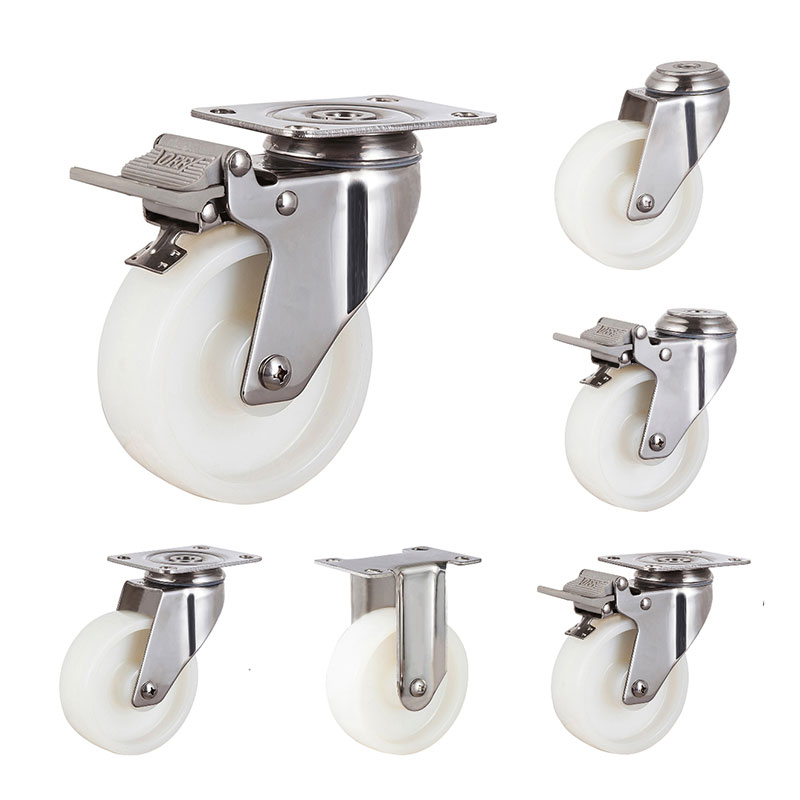 SUS304 Medium Duty Medical hjul PA